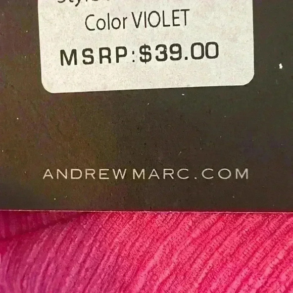 Andrew Marc New York Pink Ruched Cut-Out Blouse Large NWT - Picture 6 of 9